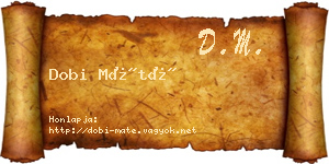Dobi Máté névjegykártya