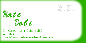mate dobi business card